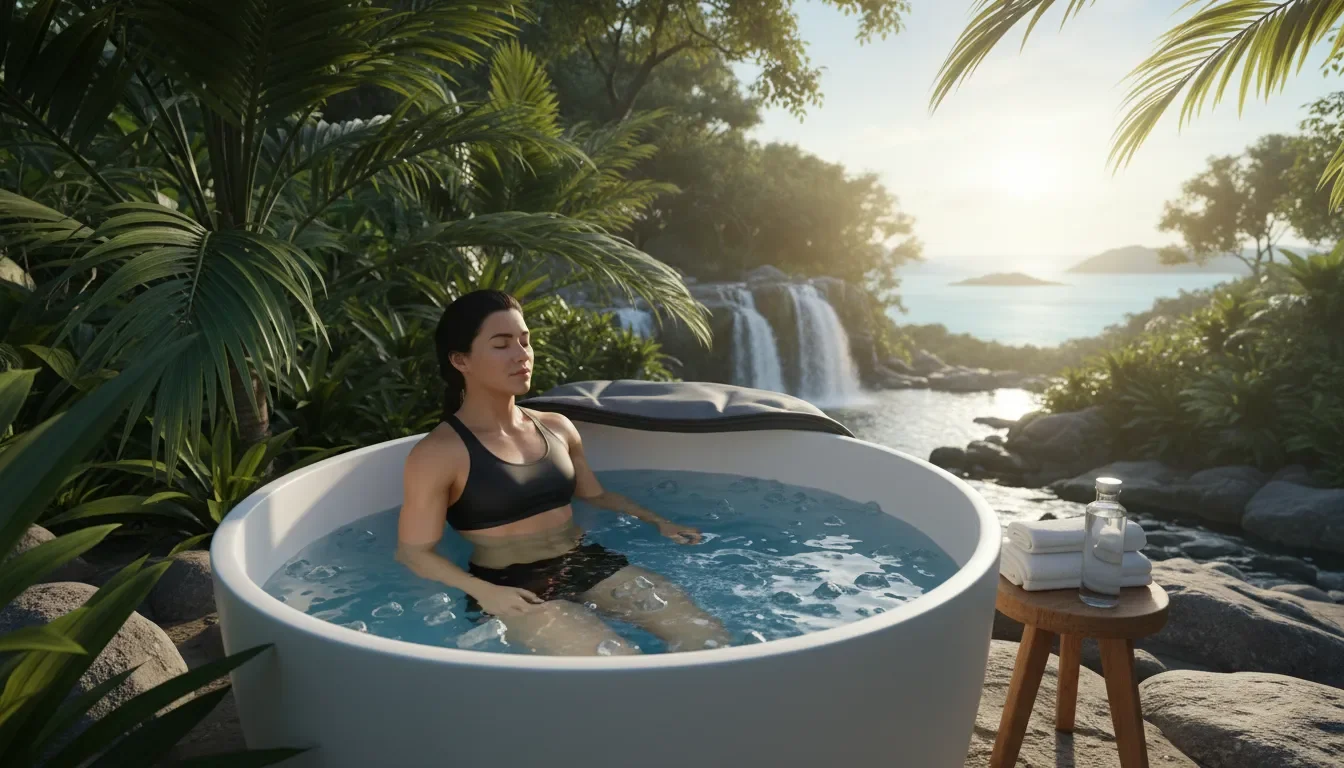 אמבטיית קרח מקצועית בסביבה טבעית